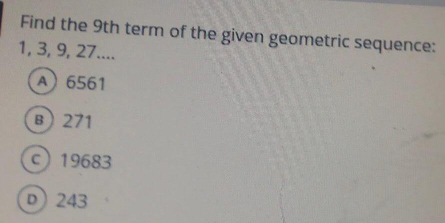 Find the 9th term of the geometric sequence