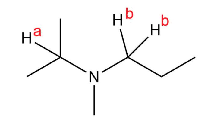 For the protons labeled ha and hb