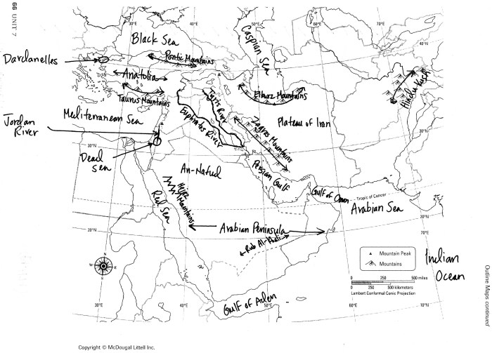 South and southwest asia map quiz