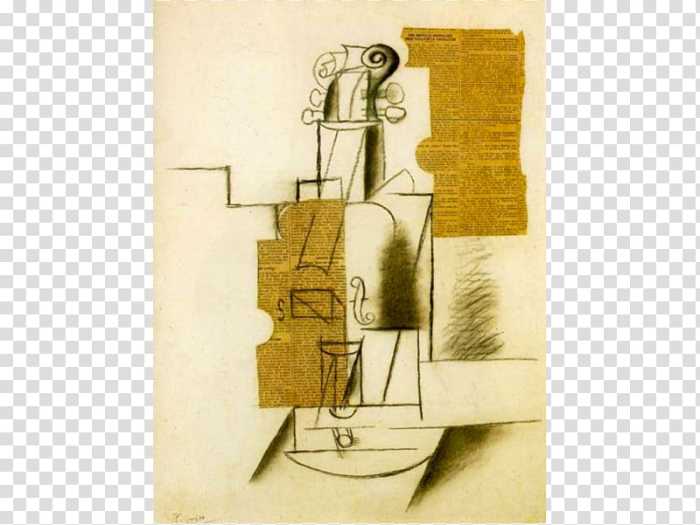 Suze pablo cubismo 1912 sintetico cubism synthetic bottiglia bicchiere bouteille cubisme botella vaso braque cubist cubiste histoiredelart morte collages pasted