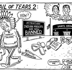 Trail of tears political cartoon