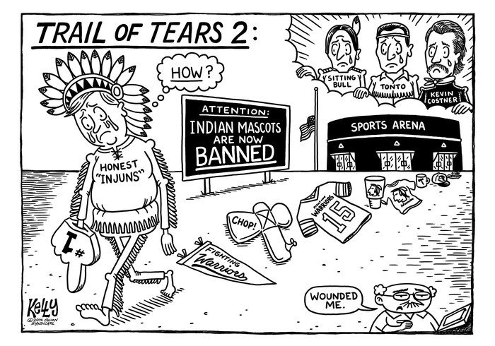 Trail of tears political cartoon